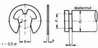 Sicherungsscheibe Din 6799 Gr�sse 10 f�r Wellen/Floater/Gelenke etc.