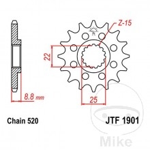 Ritzel KTM 14 Zhne Stahl Top Qualitt von JT.